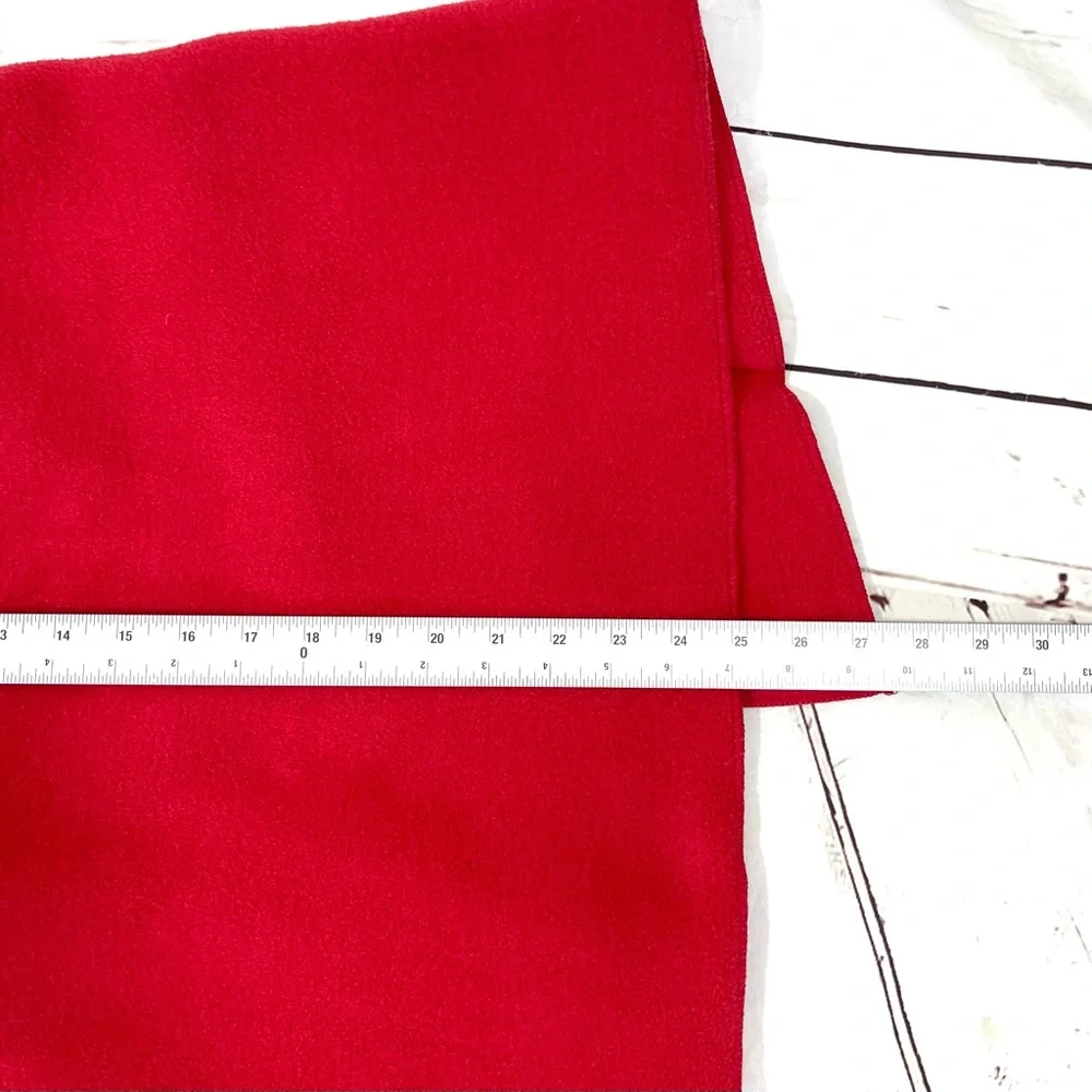 Janska Fleece Vest Womens Size M Red One Button‎ Front 2 Pockets Lagenlook Artsy